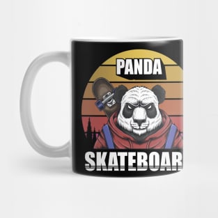 Panda Skateboard Vintage Mug